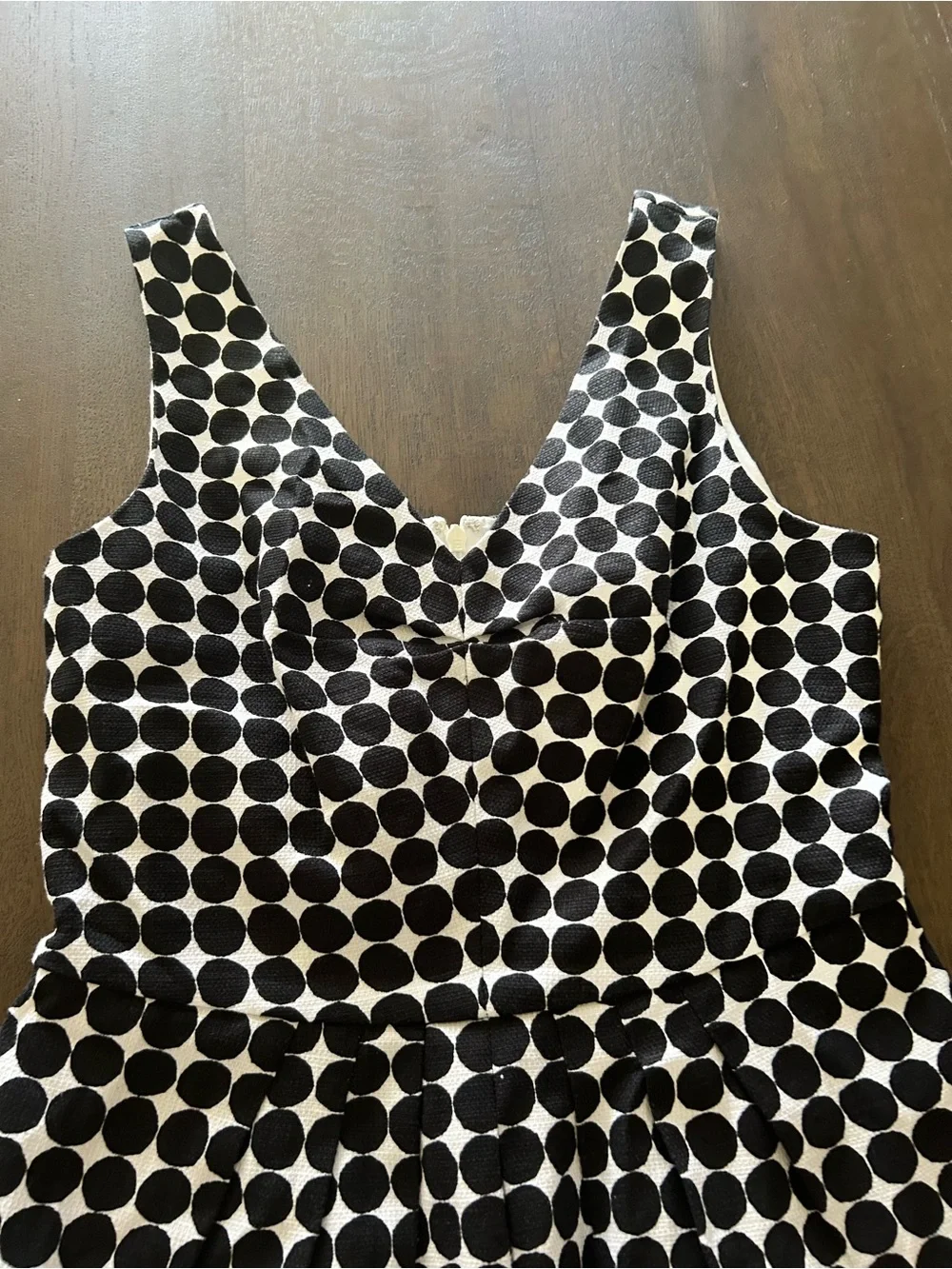 Banana republic & Marimekko black and white polka dot a line dress